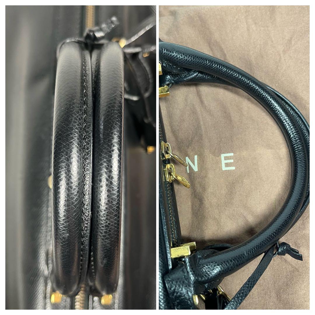 ✨希少✨セリーヌ　CELINE　ボストンバッグ　レザー　黒　ハンドバッグ