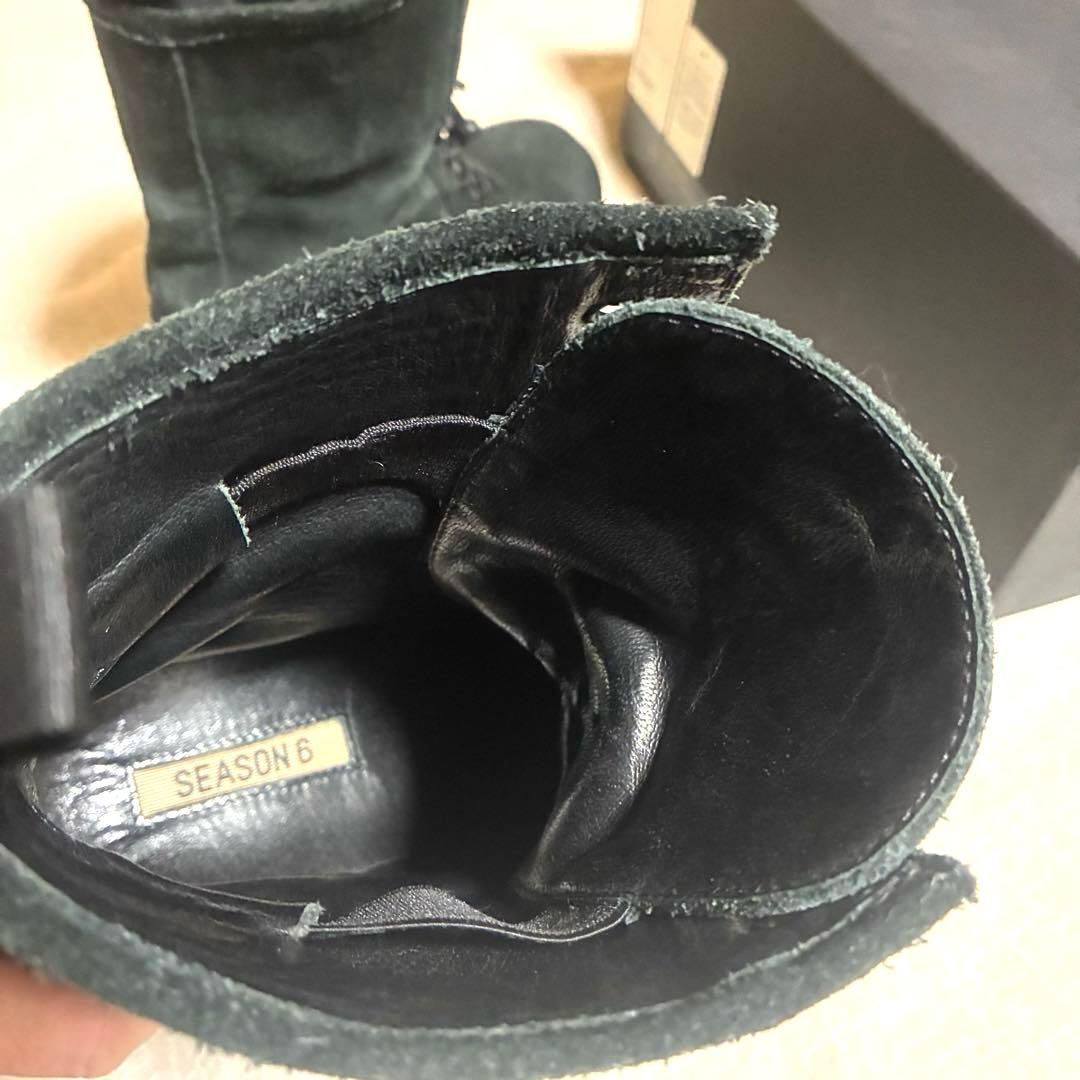 yeezy season 6 suede combat boot ブラック