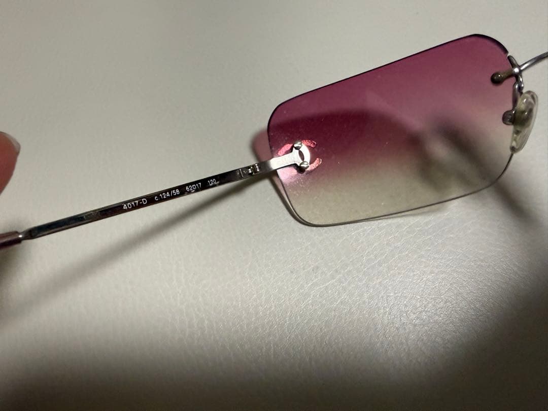 CHANEL シャネル　リムレス　スクエア　サングラス　ココマーク