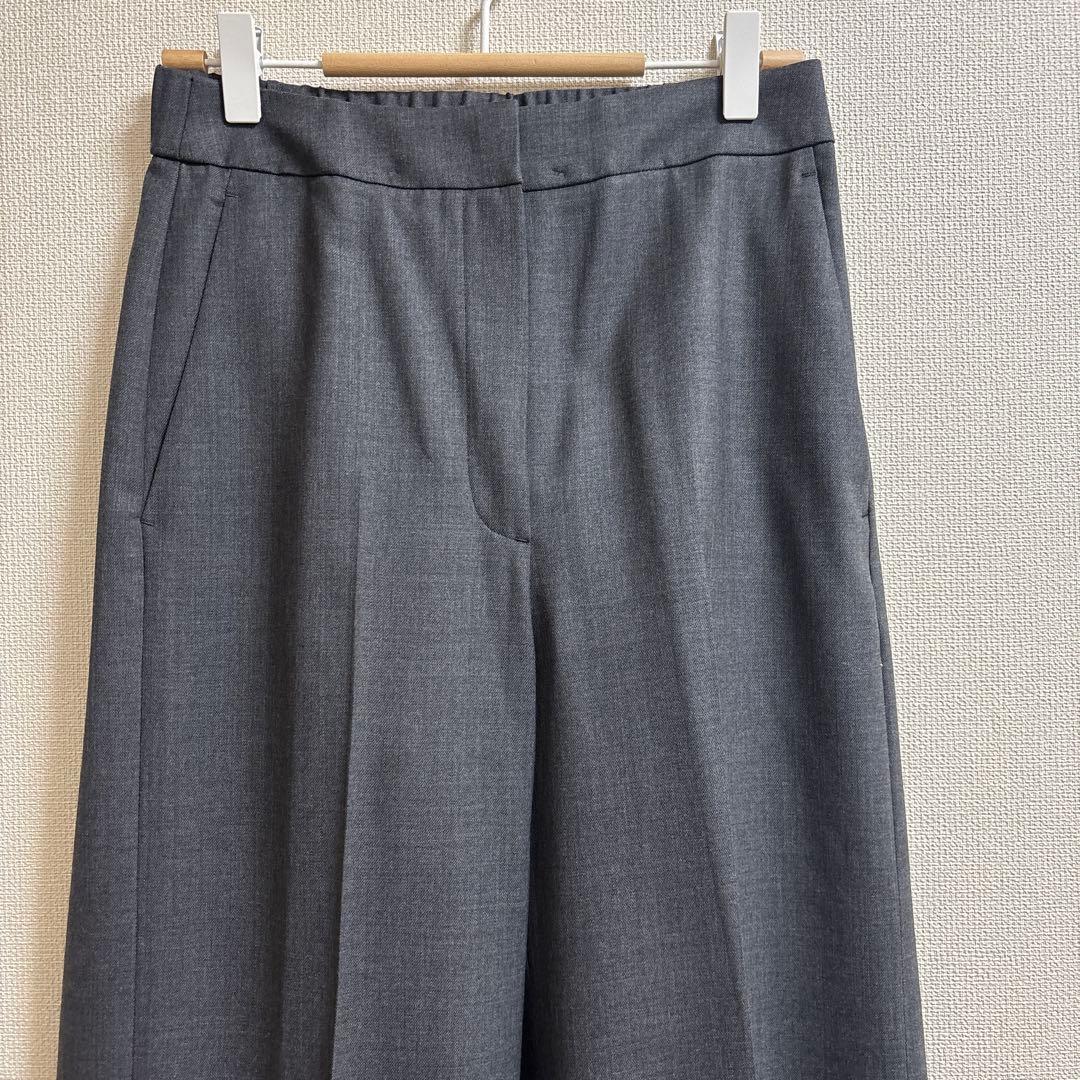 セオリーリュクス　パンツ　ワイド　ストレート　グレー　美品　36号