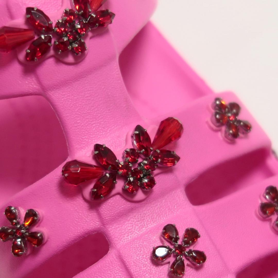 25 新品 シモーネロシャ クロックス 厚底 プラットフォーム サンダル ピンク