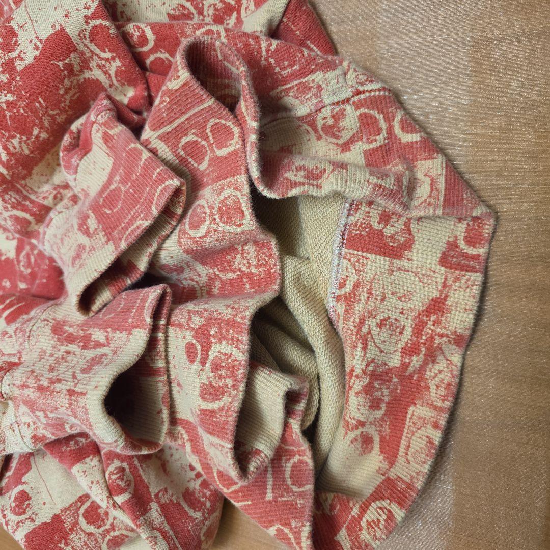 コム デ ギャルソン オム プリュス　スウェットシャツ 赤模様　メンズM