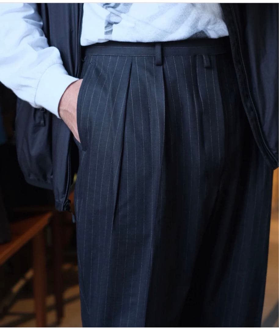 パンツ NEAT 140's Wool Pinstripe STANDARD