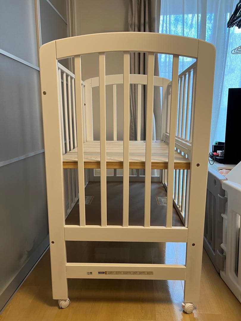 【購入者確定済み】KATOJI ミニベビーベッド アーチ(収納板付) ハイポジシ