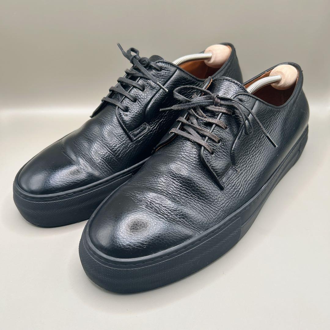 『美品』ユナイテッドアローズ ドレススニーカー 革靴 シボ革 ブラック　28cm