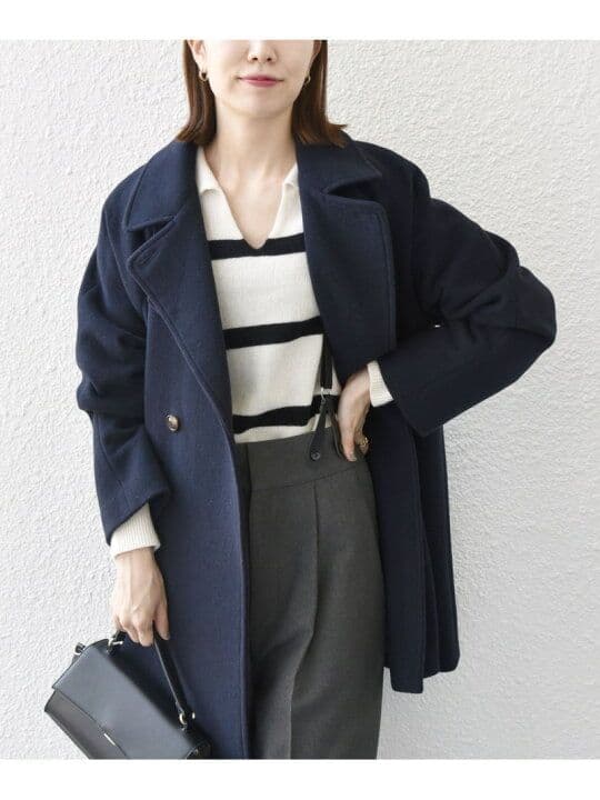 SHIPS any: PONTETORTO スタンド & ダブル カラー コート