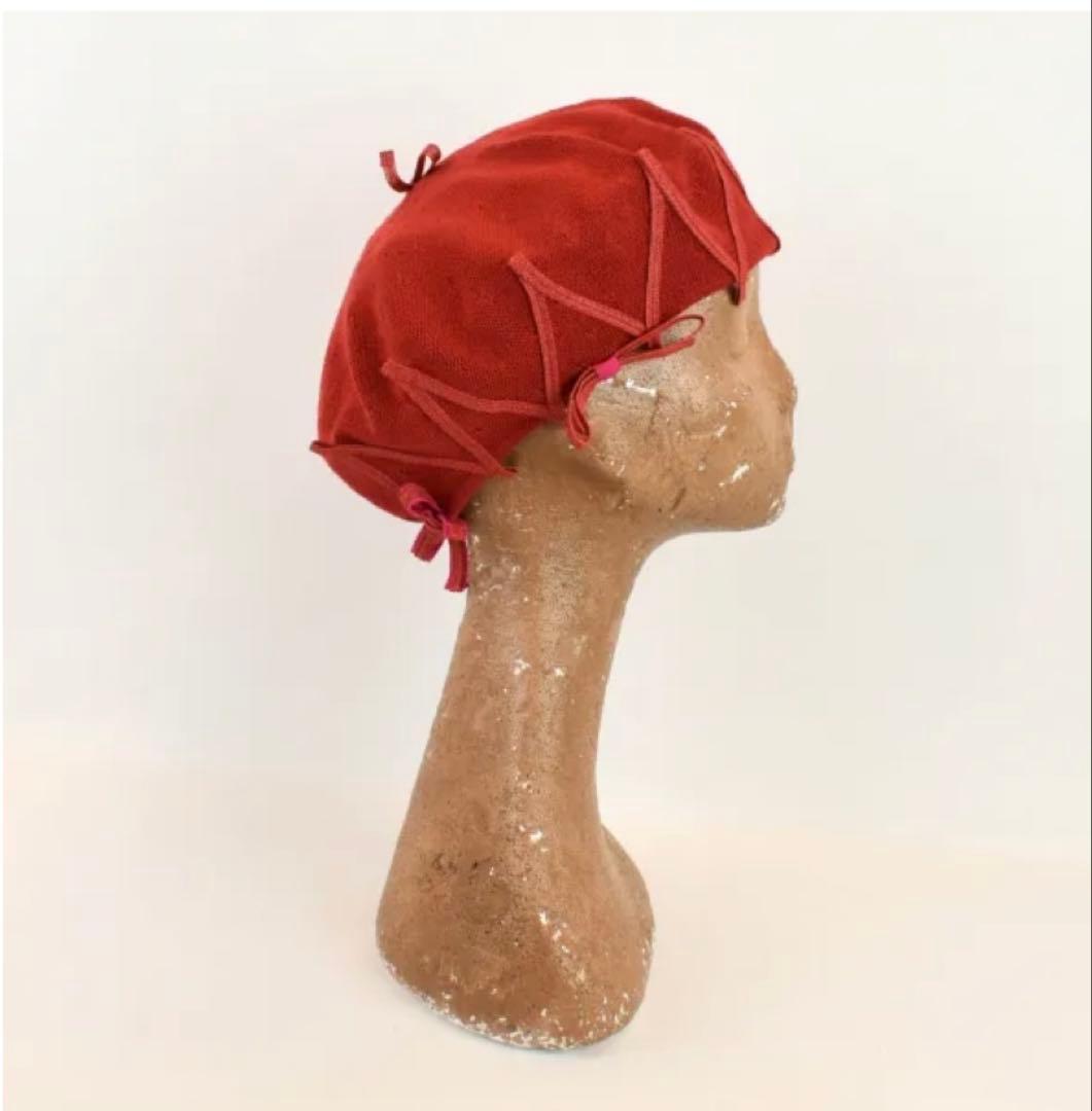 バラ色の帽子　ベレー帽　赤　BaraironoBoushi