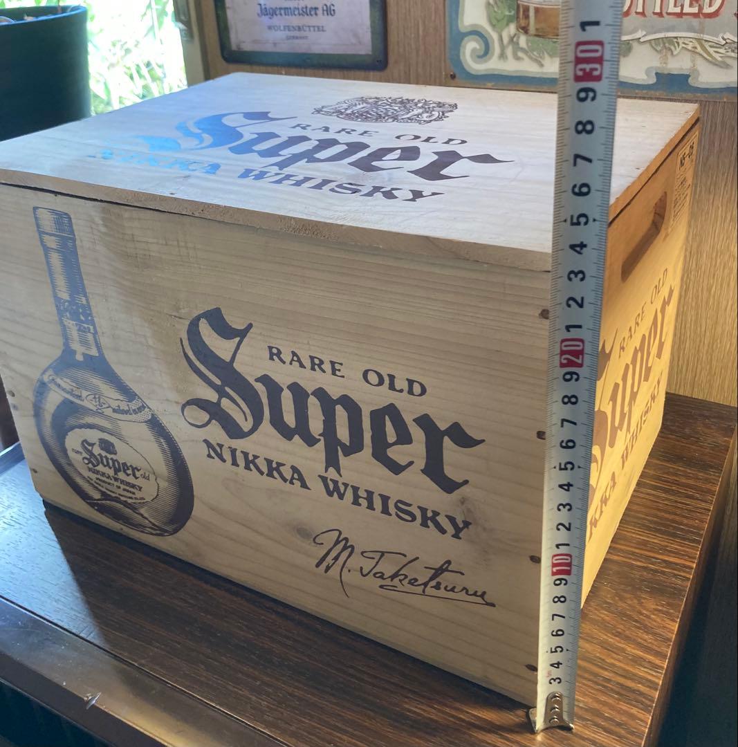 スーパーニッカ ウイスキー ヴィンテージ 木箱 酒 昭和 レトロ 収納 ボックス