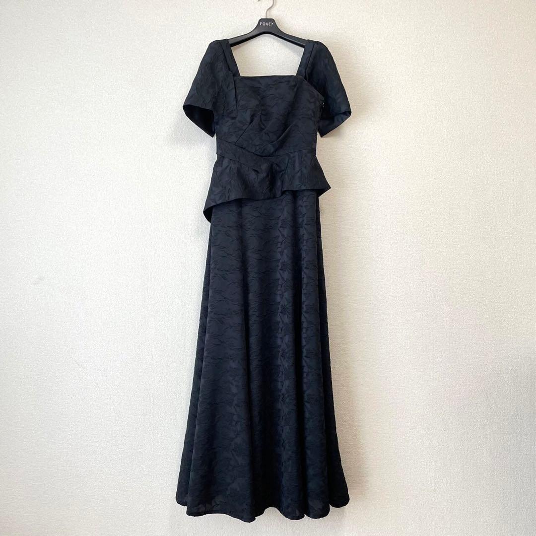 【新品未使用】ジャカードロングドレス ステージドレス ブラック