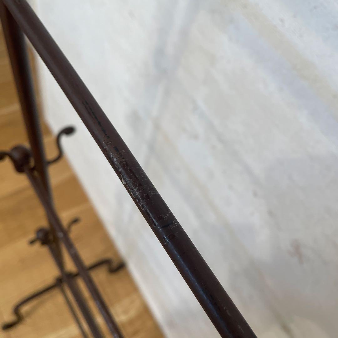 レア！キャトルセゾン　アイアン　ハンガーラック　ブラウン　タオルハンガー