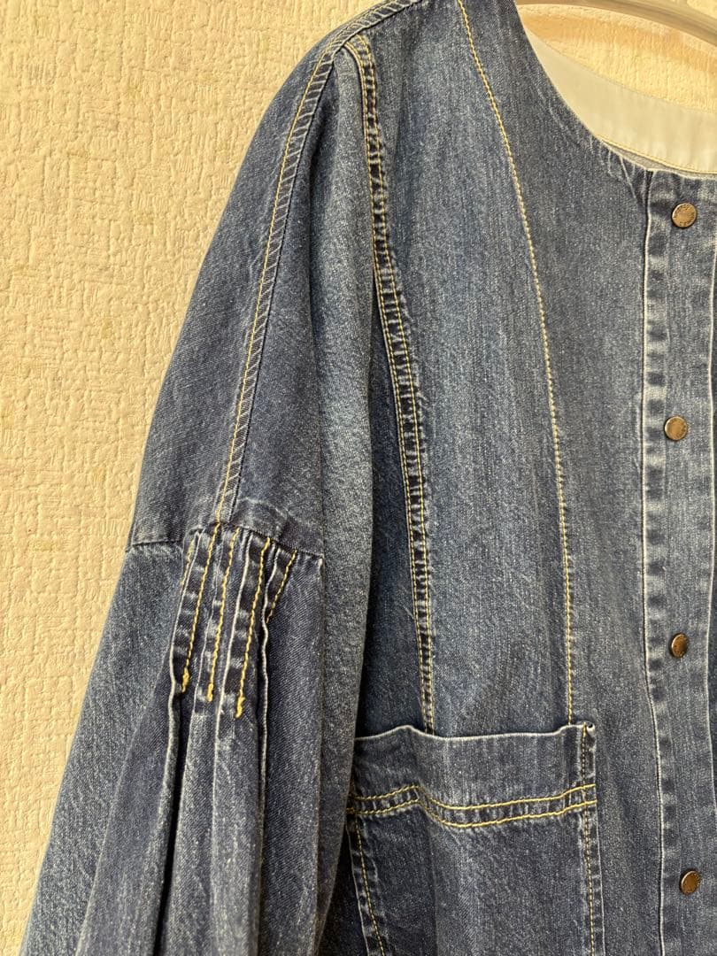 大人気！アヤン ayane バックフリルデニムシャツジャケット　新品未使用タグ付