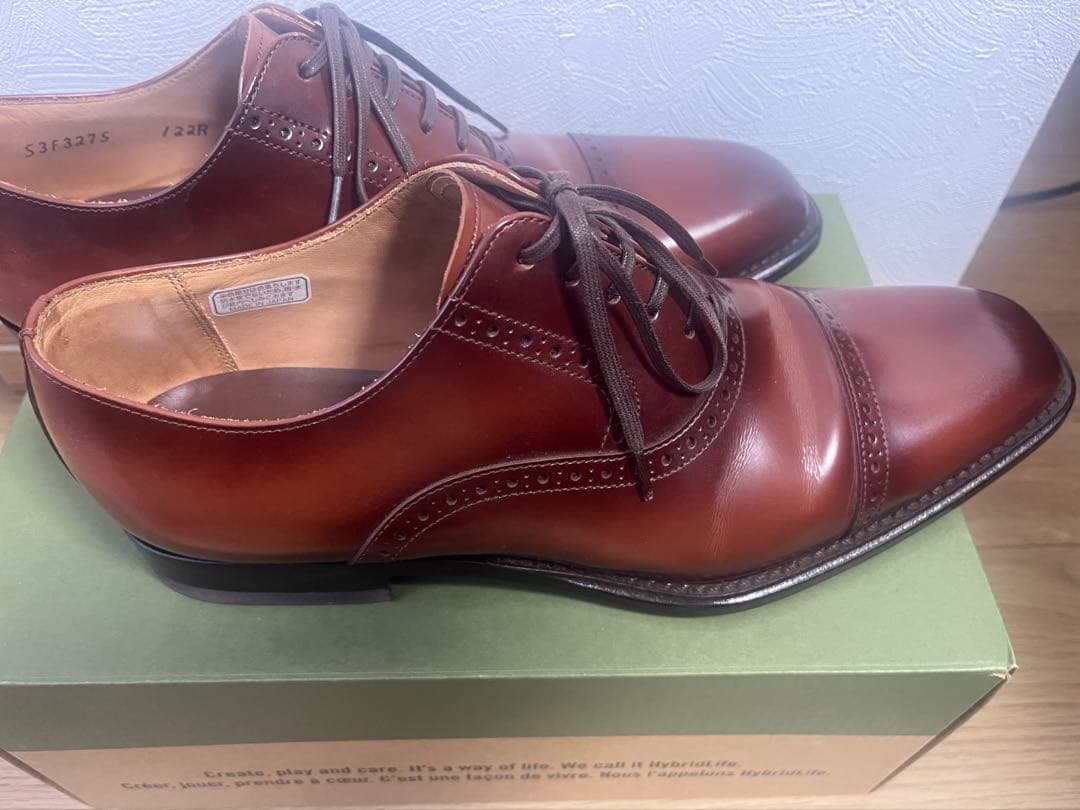 【美品】REGALリーガル ストレートチップ ブラウン茶 25cm