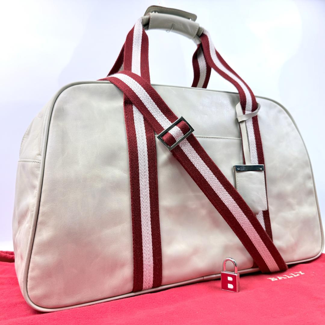 希少 バリー トレインスポッティング ボストンバッグ 2way レザー 白