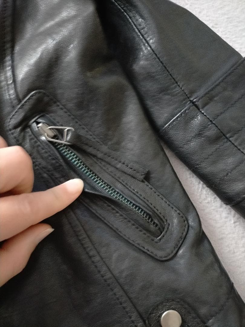 最高級 ラムレザージャケット 38