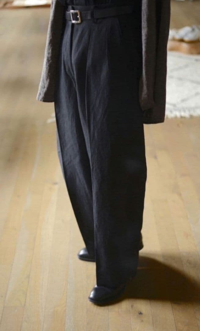 【Nikki】W/LI 2TUCK WIDE TAPERED　スラックス