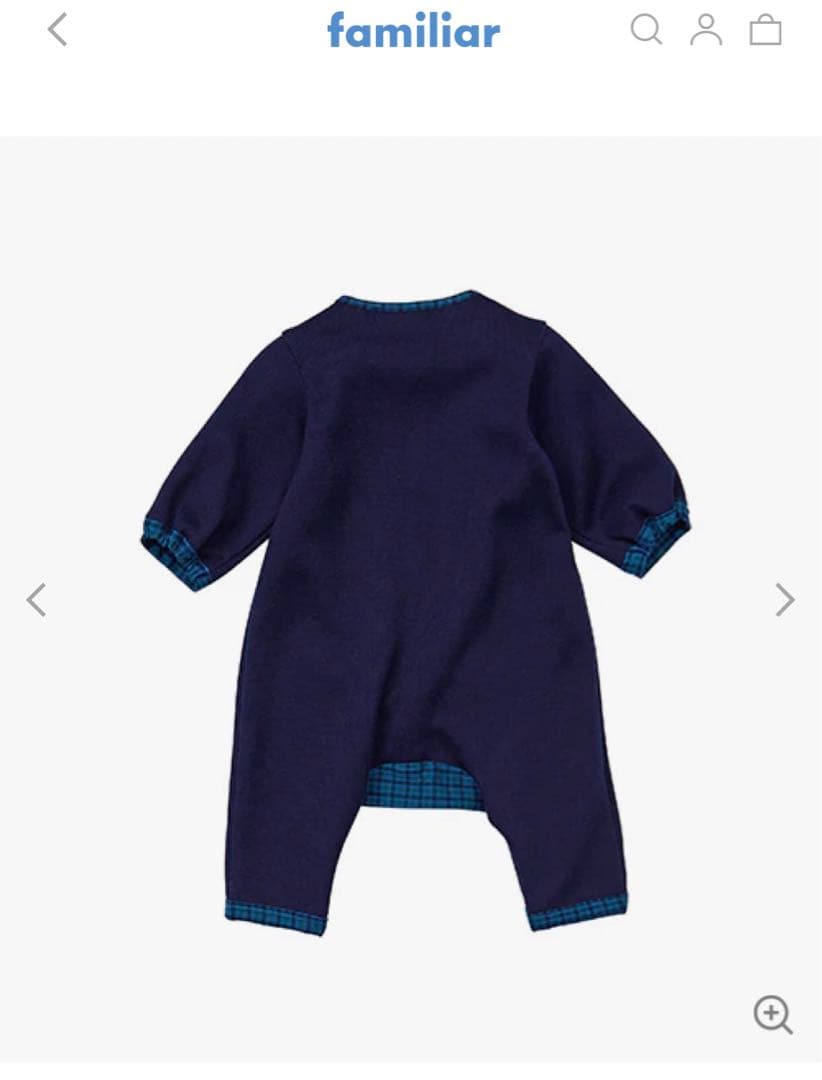 【kattin】新品未使用★ファミリア　カバーオール　60cm