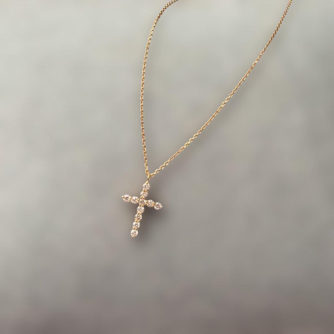 1/31まで ♡ VANDOME AOYAMA ♡ K18 クロスネックレス