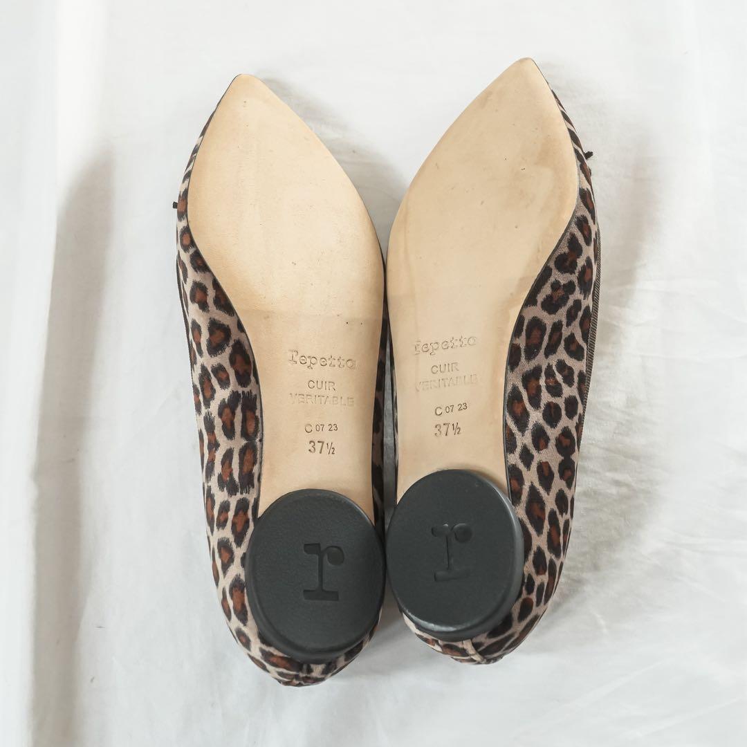 ☆未使用級☆ レペット　フラットシューズ　バレエシューズ　レオパード柄　37.5