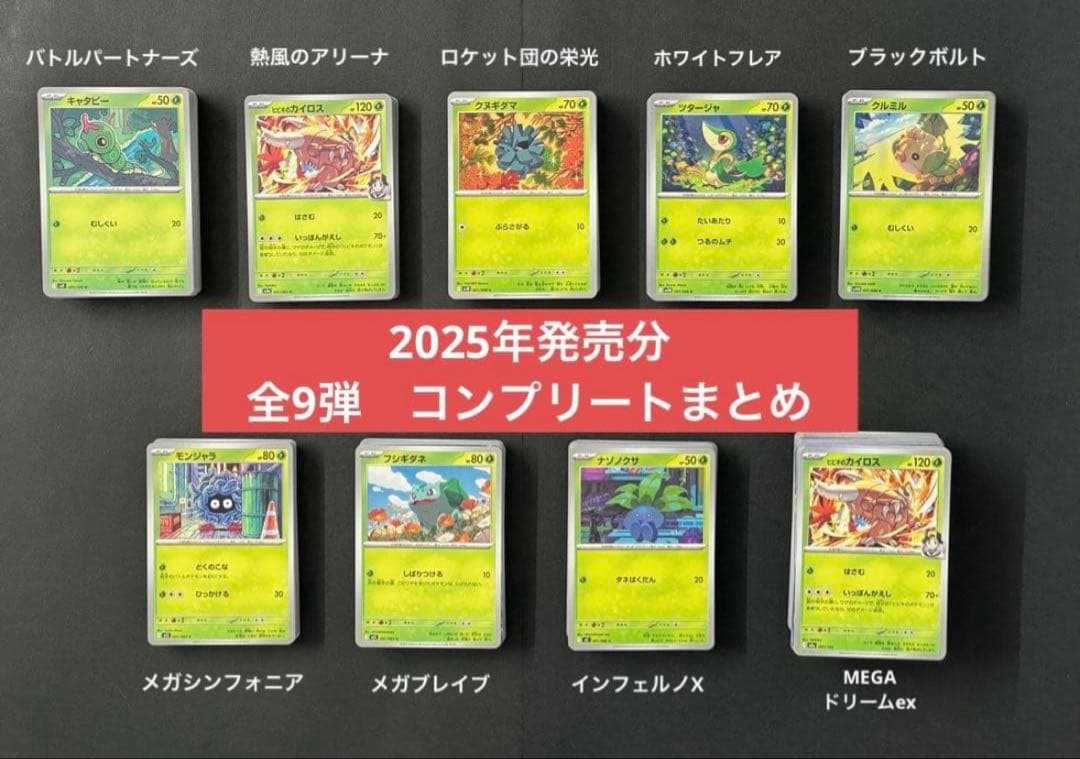ポケモンカード2025年全弾　バトルパートナーズから他RR.R.ノーマルコンプ