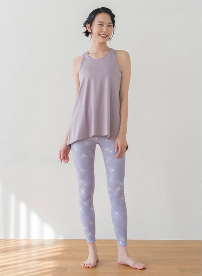 【SUKALA】フラワープリントセパレートタンクトップ& レギンス M