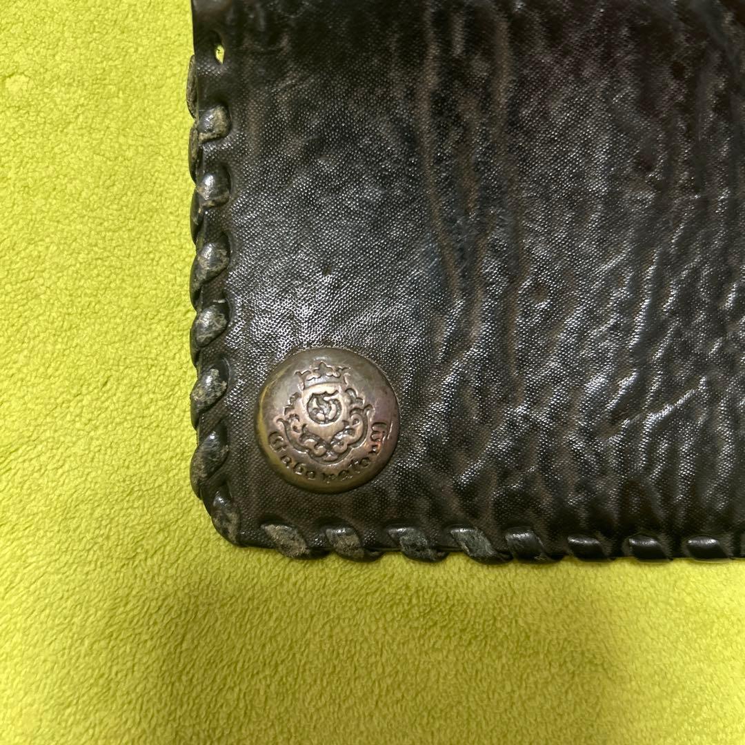 ブラックレザー ウォレットチェーン 925シルバー