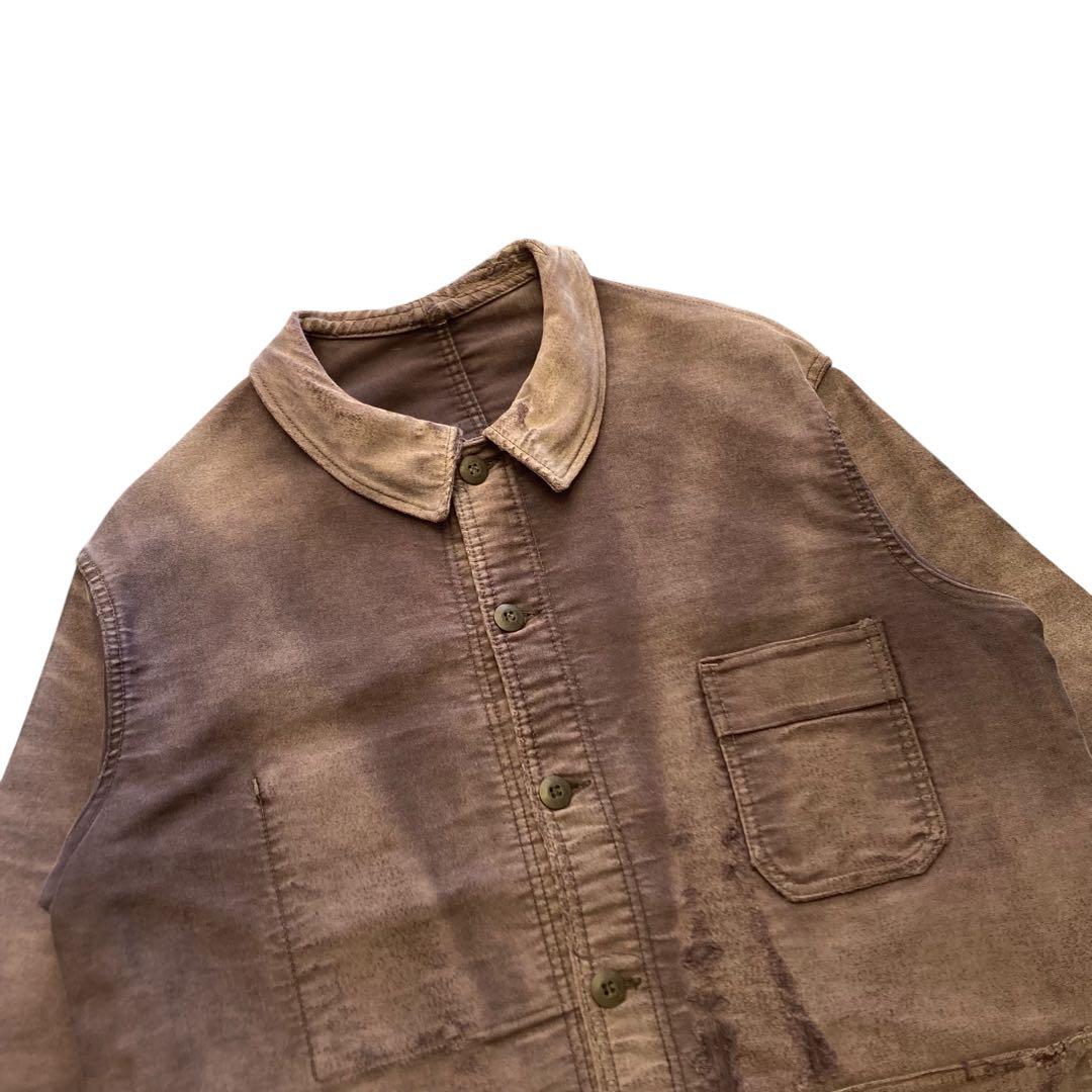 〜70sヴィンテージ モンサンミッシェル ブラックモールスキンジャケットフレンチ