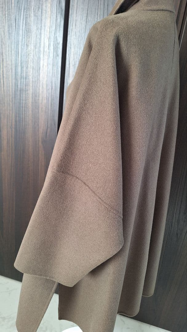 ウールポンチョ風オーバーサイズコート