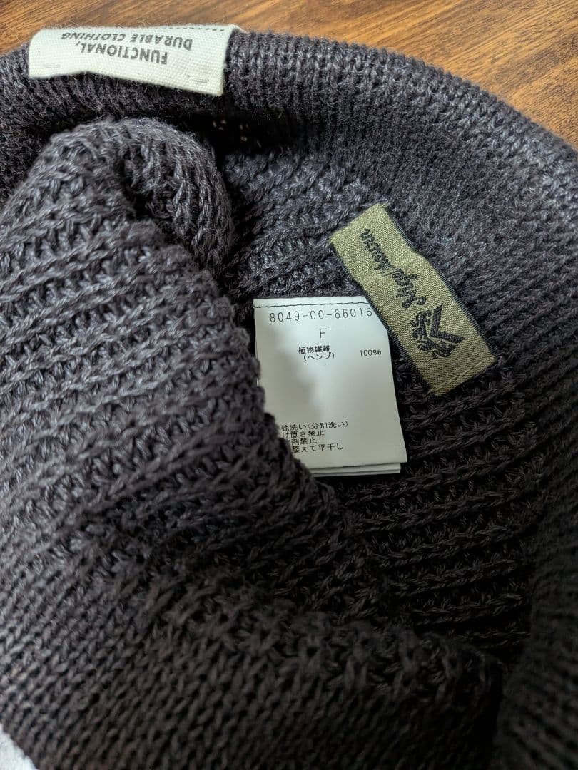 NIGEL CABOURN ヘンプ　チャコール　ニット