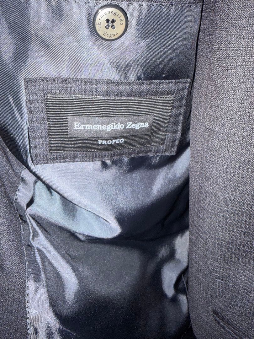 ゼニア　スーツ　チャコールグレー