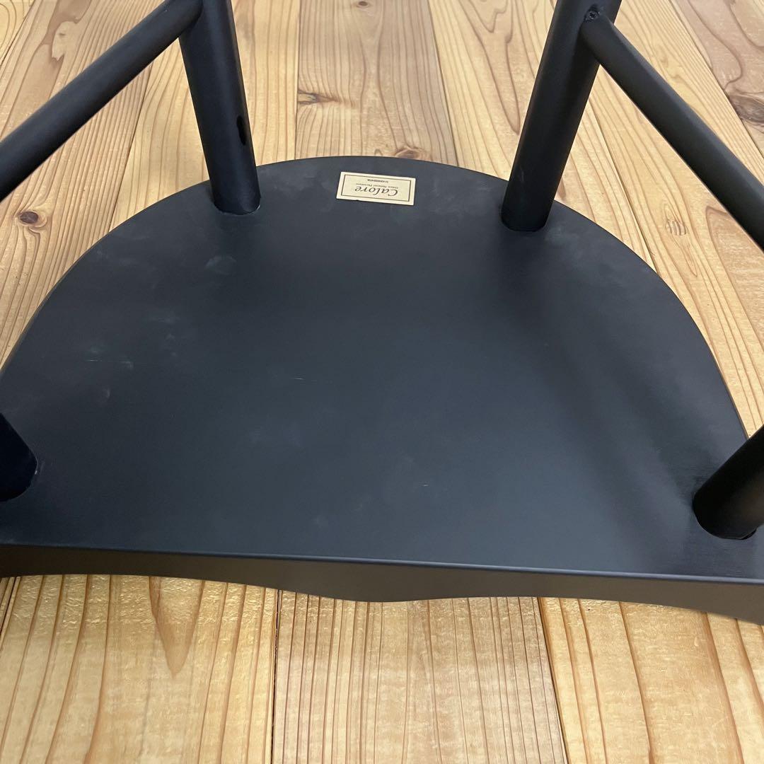 美品 KINOSHITA カロレ チェア 別色ブラック 木製 無垢 スツール