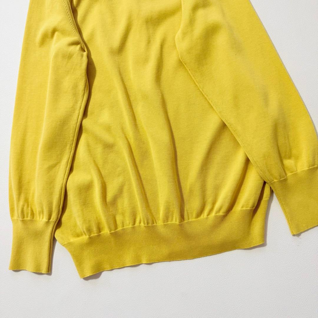 アパルトモン　ドゥーズィエムクラス　コットンシルクⅤネックカーディガン　黄