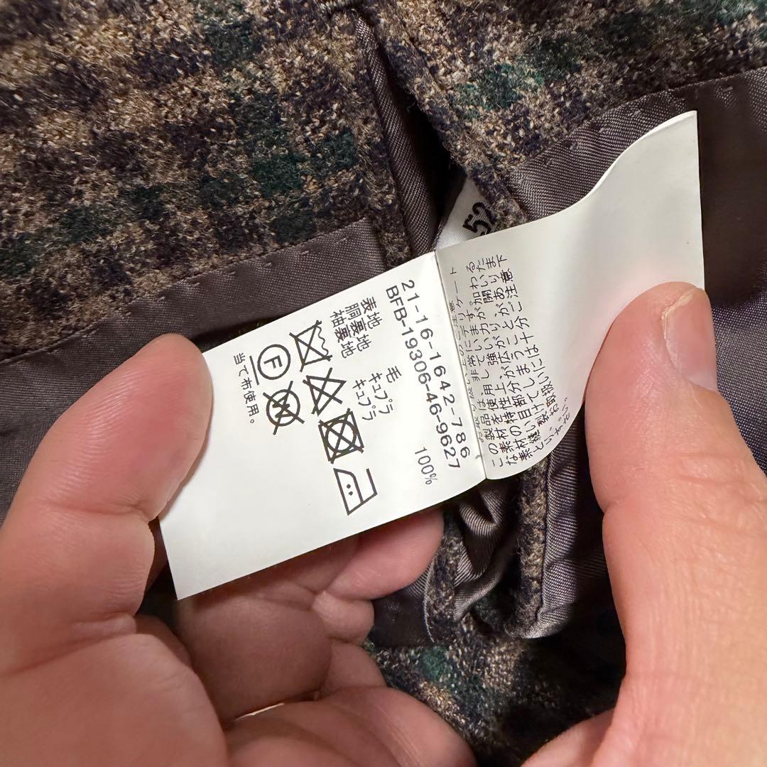 現行極美品XLサイズ相当　ビームスF テーラードジャケット　ガンクラブチェック