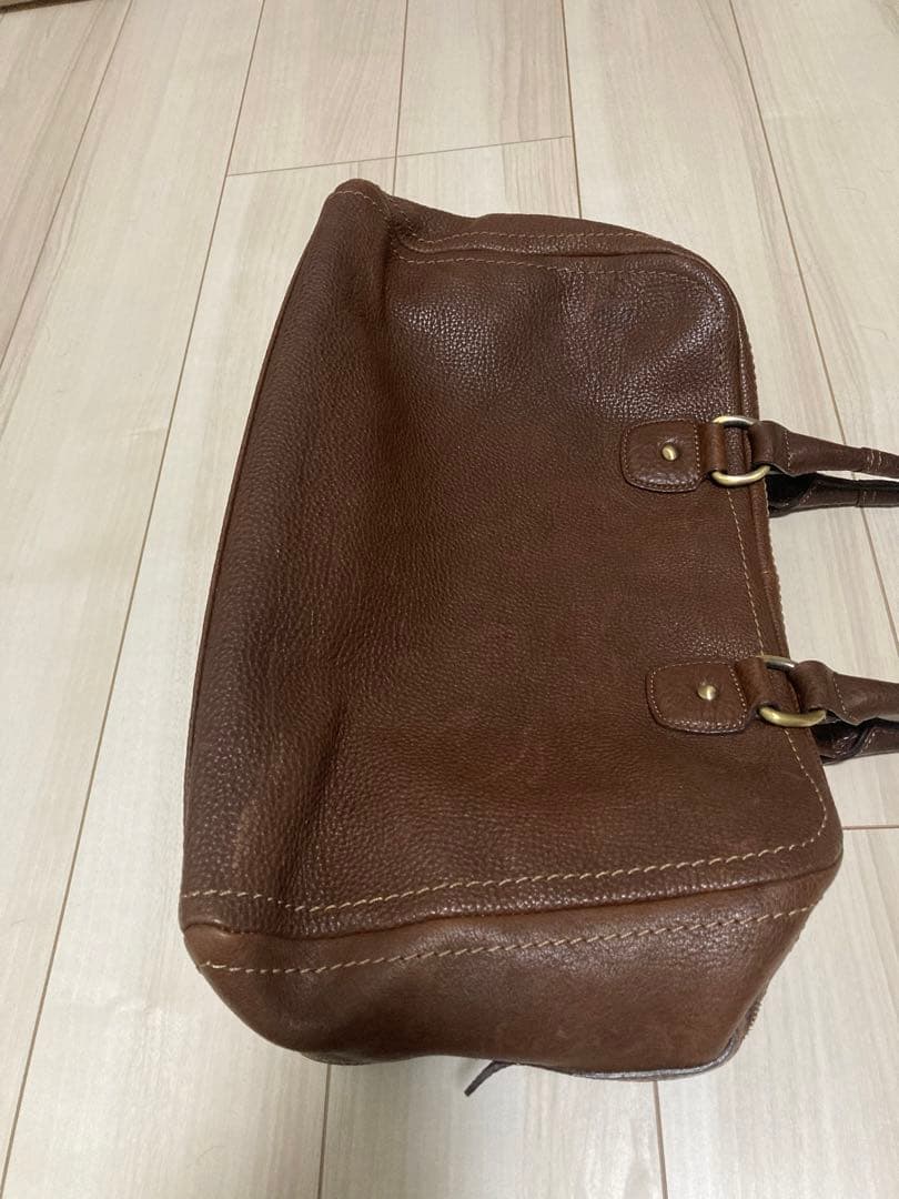 土屋鞄 トーンオイルヌメ アンティック ボストンバッグ レザー 茶色