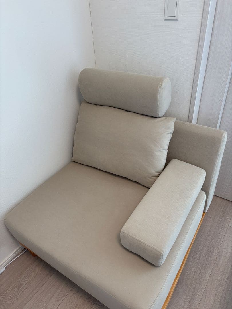 【ヘッドレスト付き！】FINE KAGU「soroi」1人掛けソファ