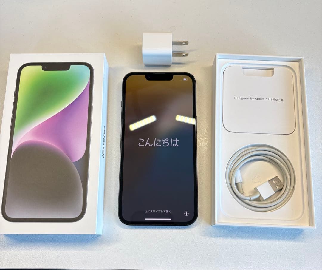 【美品】 iPhone14 128GB 本体 SIMフリー ミッドナイトブラック
