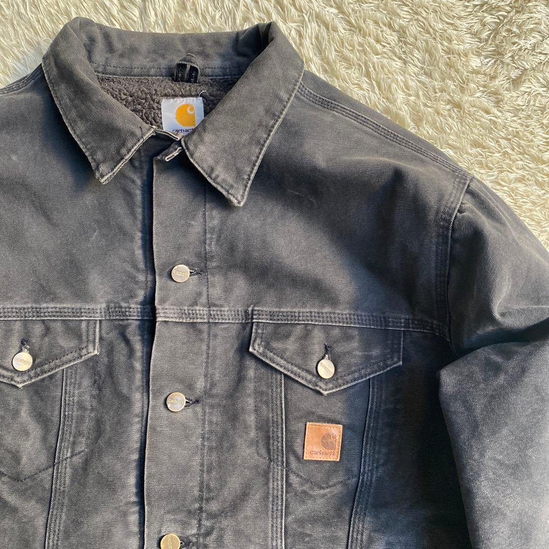 【希少】カーハート ダックトラッカージャケット XL ブラック 黒 フェード
