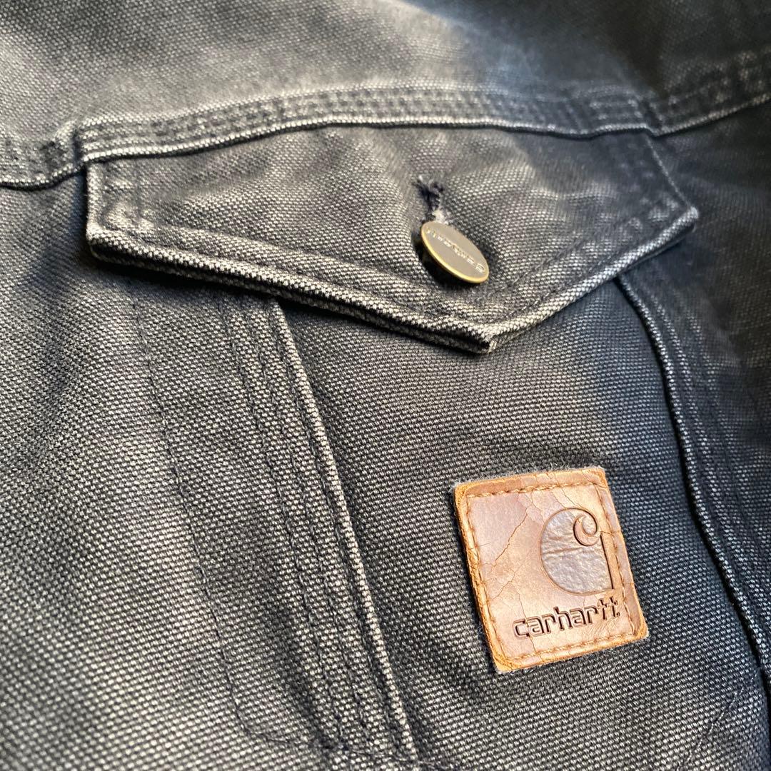 【希少】カーハート ダックトラッカージャケット XL ブラック 黒 フェード