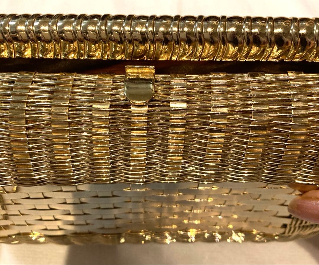 Rodo メタル　かごバック　2way ゴールド　クラッチバッグ　ヴィンテージ