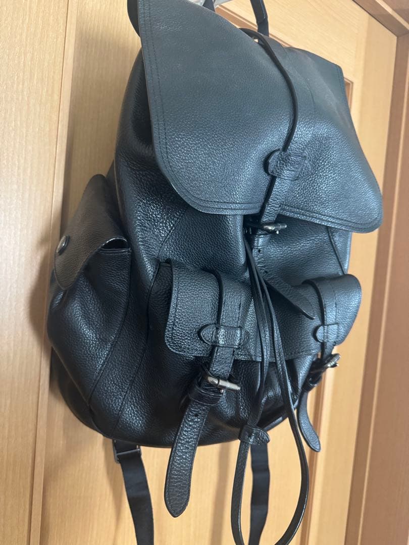 【美品】コーチ　リュック　ハドソン　オールレザー　大容量　F36811 ブラック