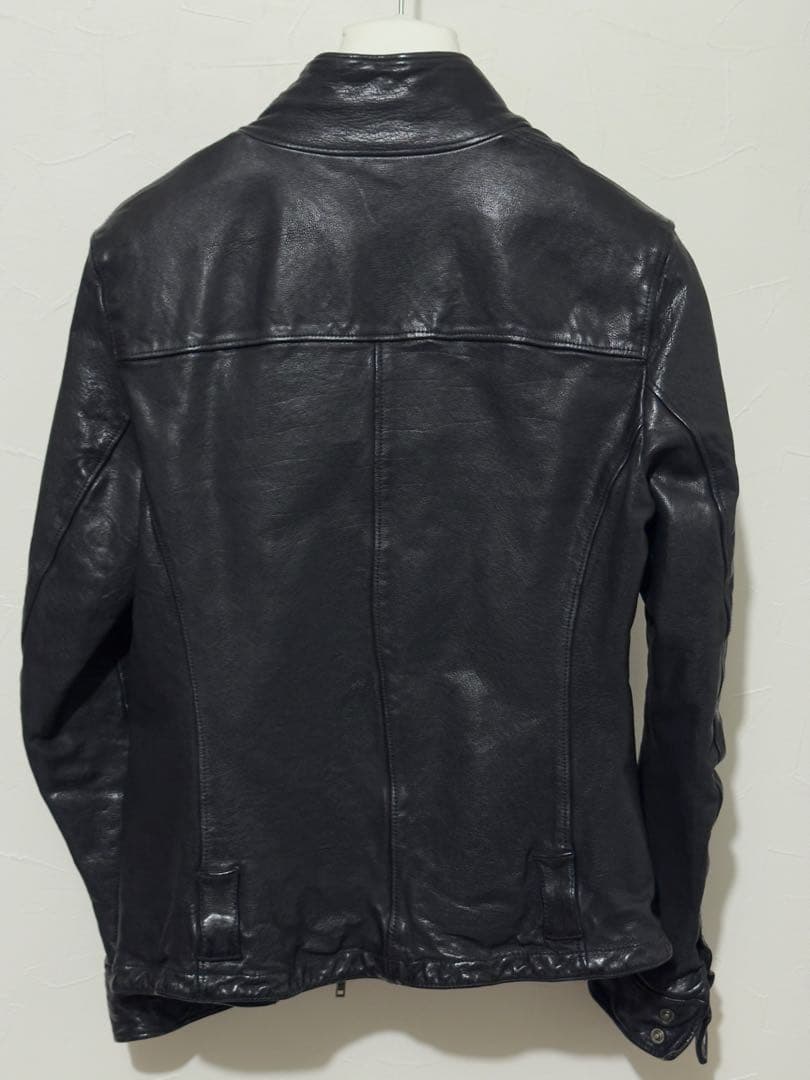 miu miu レザーライダースジャケット