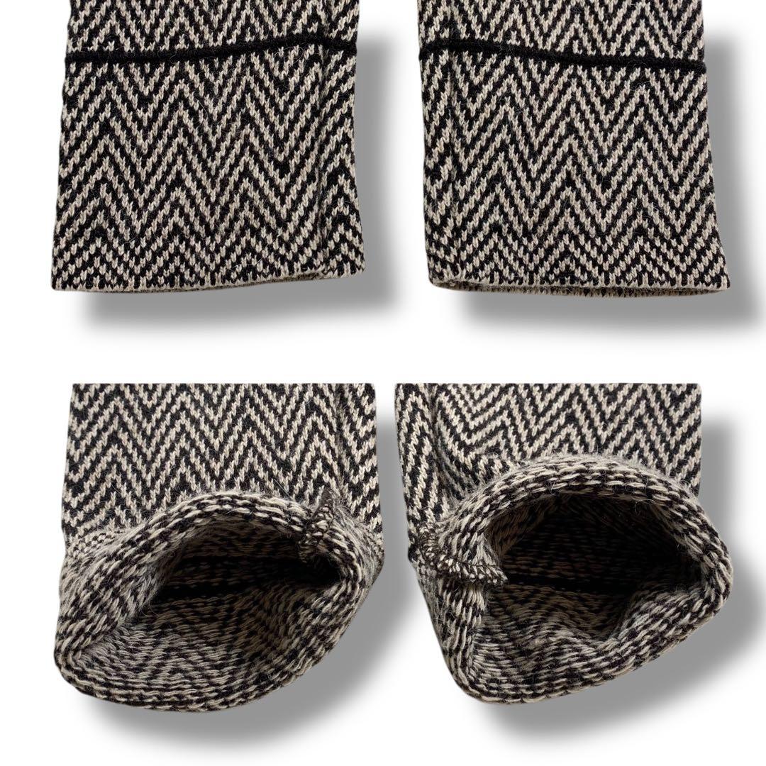 ほぼ未使用✨ラルディーニ ニットジャケット アルパカ混 シェブロン ダブル M