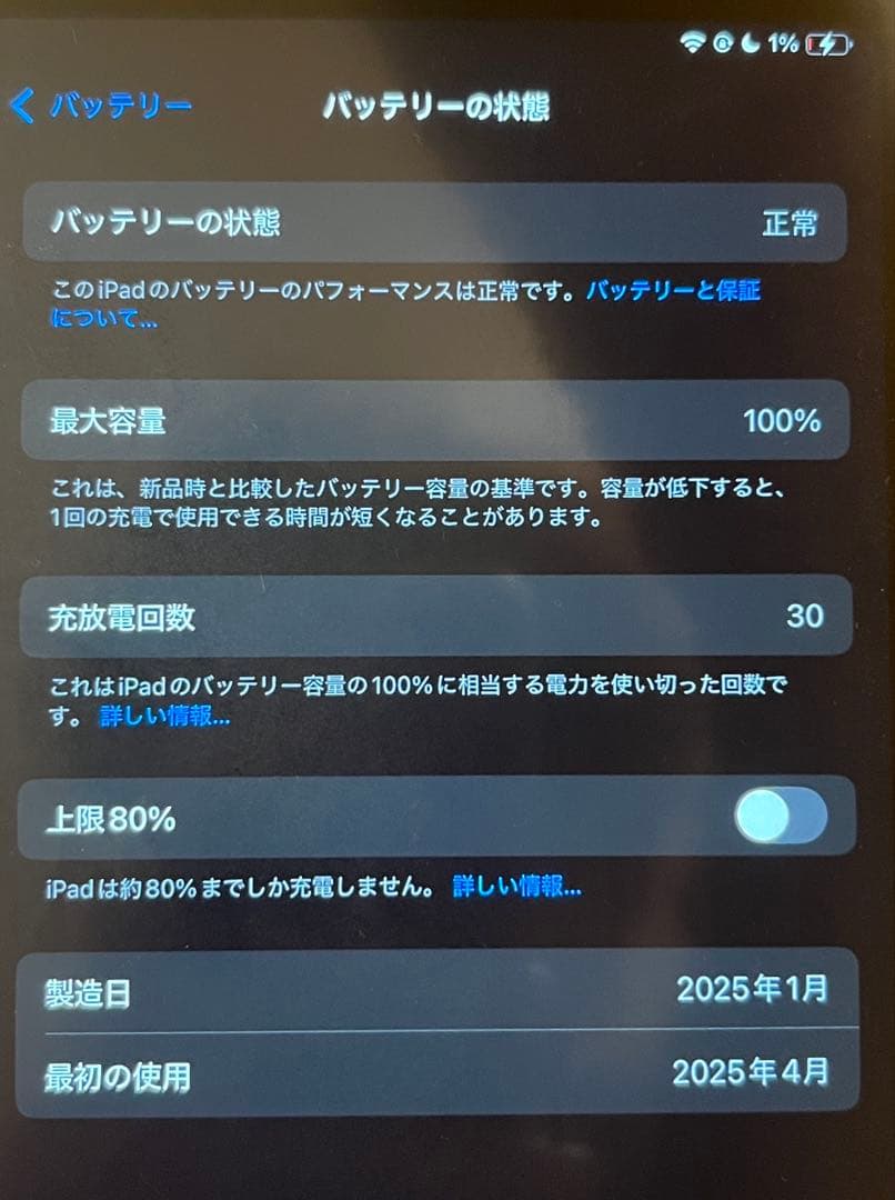 Apple iPad A16 シルバー 128GB 充電100%