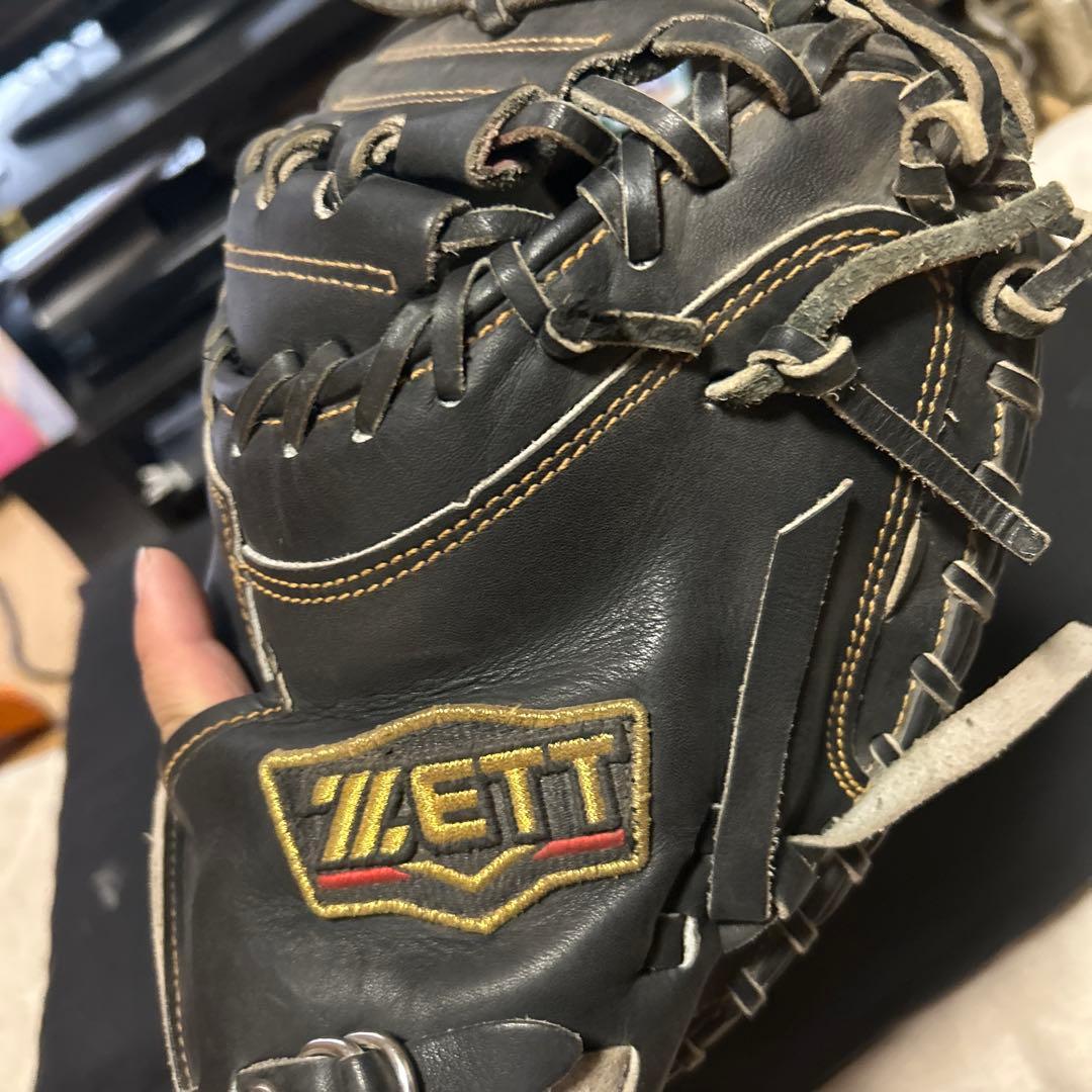 ZETT 黒 レザー プロステイタス 小林誠司モデルキャッチャーミット