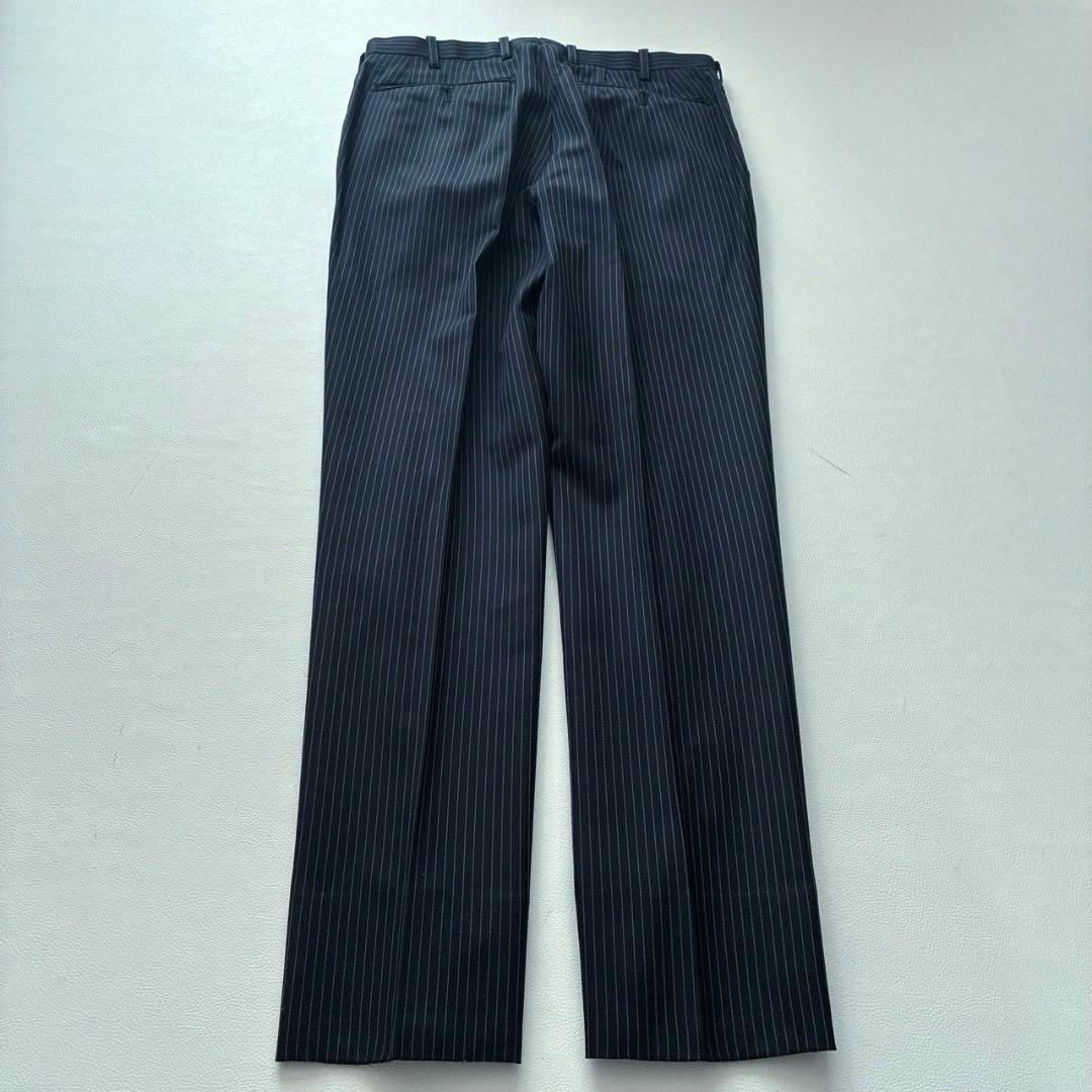 【美品】バーバリーブラックレーベル 3ピース スーツ 36R ストライプ 紺