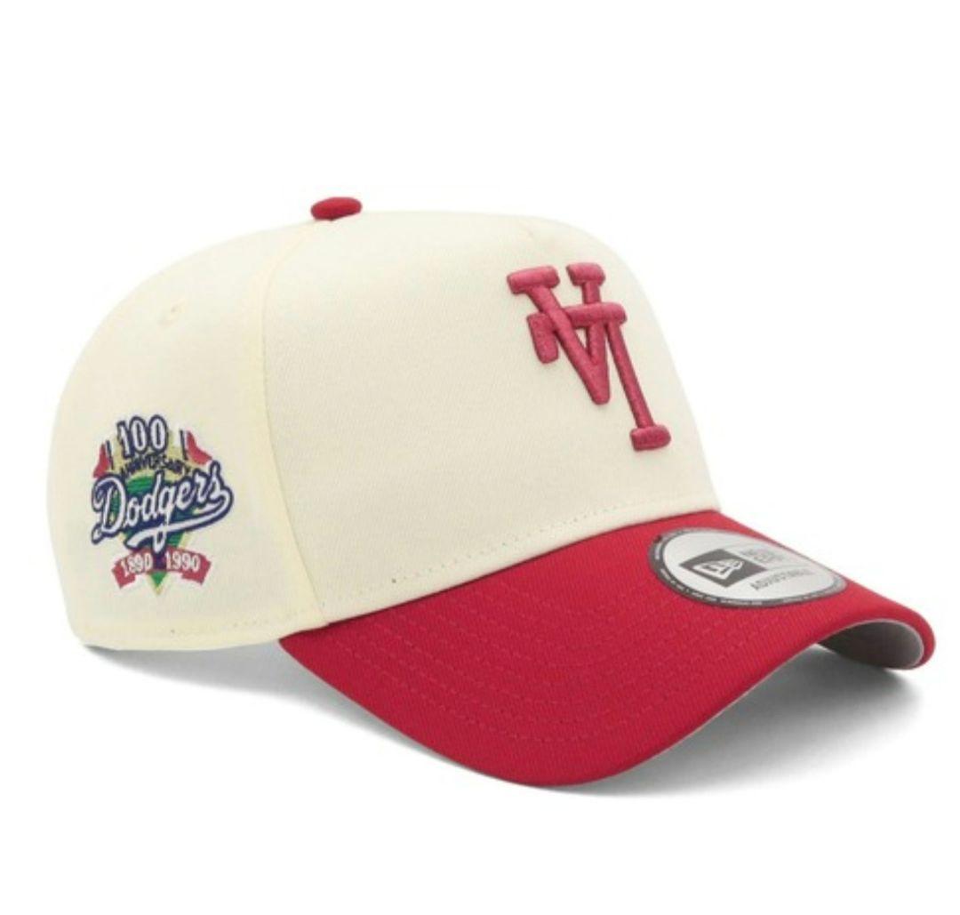 ニューエラ 9FORTY A-Frame ドジャース 逆ロゴ ホワイト レッド