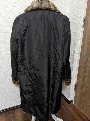 271　ロシアリス　毛皮　リバーシブル　シルク　コート　ライナー　リアルファー