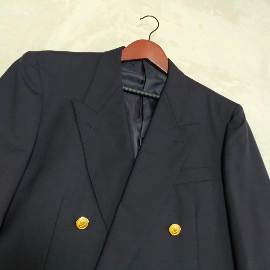 美品　五大陸　大きいサイズ　ダブルブレスト紺ブレザー　金ボタン