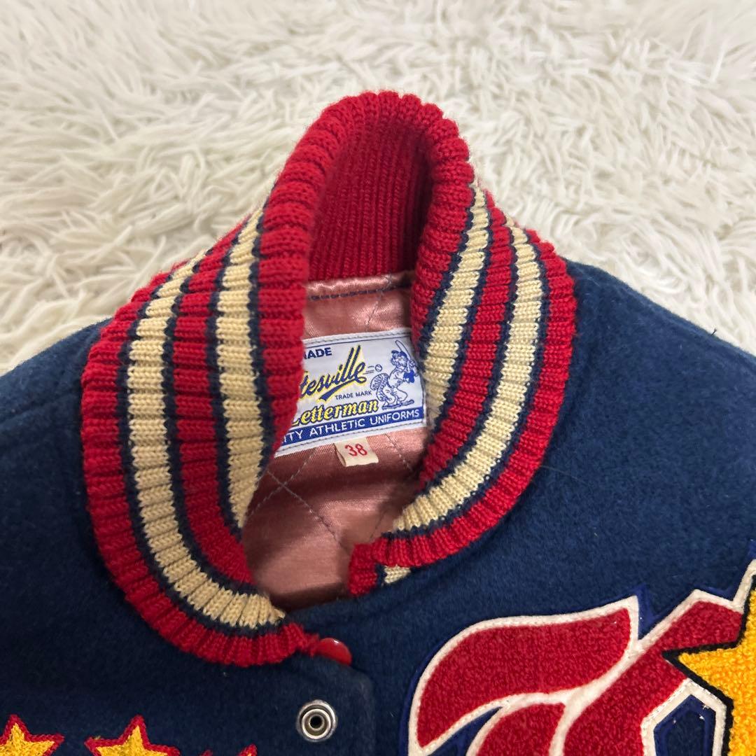 ホワイツビル フルデコ スタジャン 袖革 ショールカラー ワッペン 東洋 38