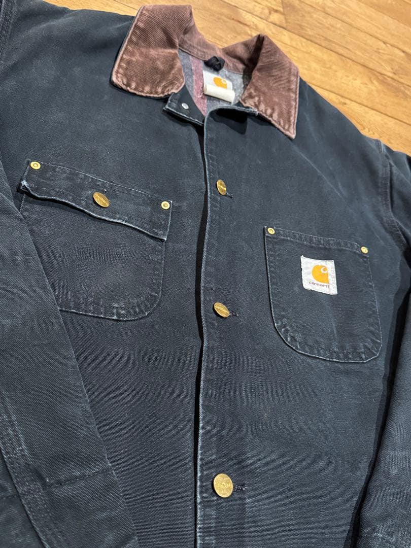 ク*ル様 90s Carhartt チョアコート カバーオール 墨黒 XL