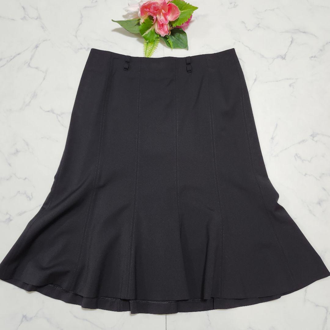 バーバリーロンドン　スカートスーツ　セットアップ　イタリア製生地　40　ブラック